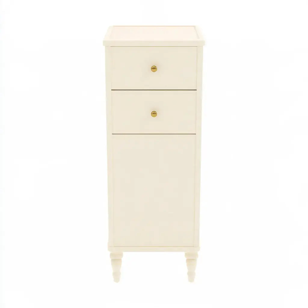 Armario estrecho con cajones superiores - beige